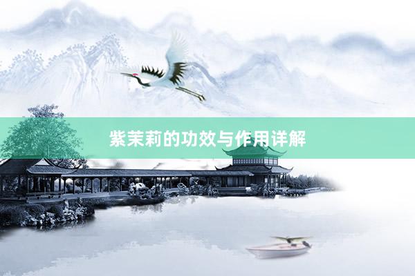 紫茉莉的功效与作用详解