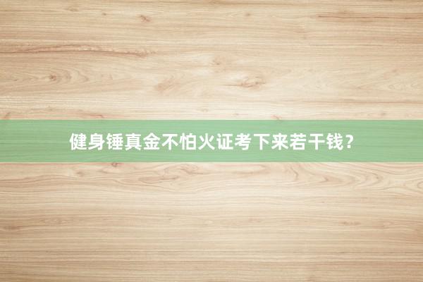 健身锤真金不怕火证考下来若干钱？